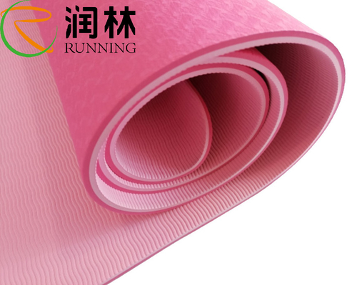 Écument le tapis 6mm pur épais fait sur commande de yoga de double couche de couleurs d'EVA Yoga Mat 4mm